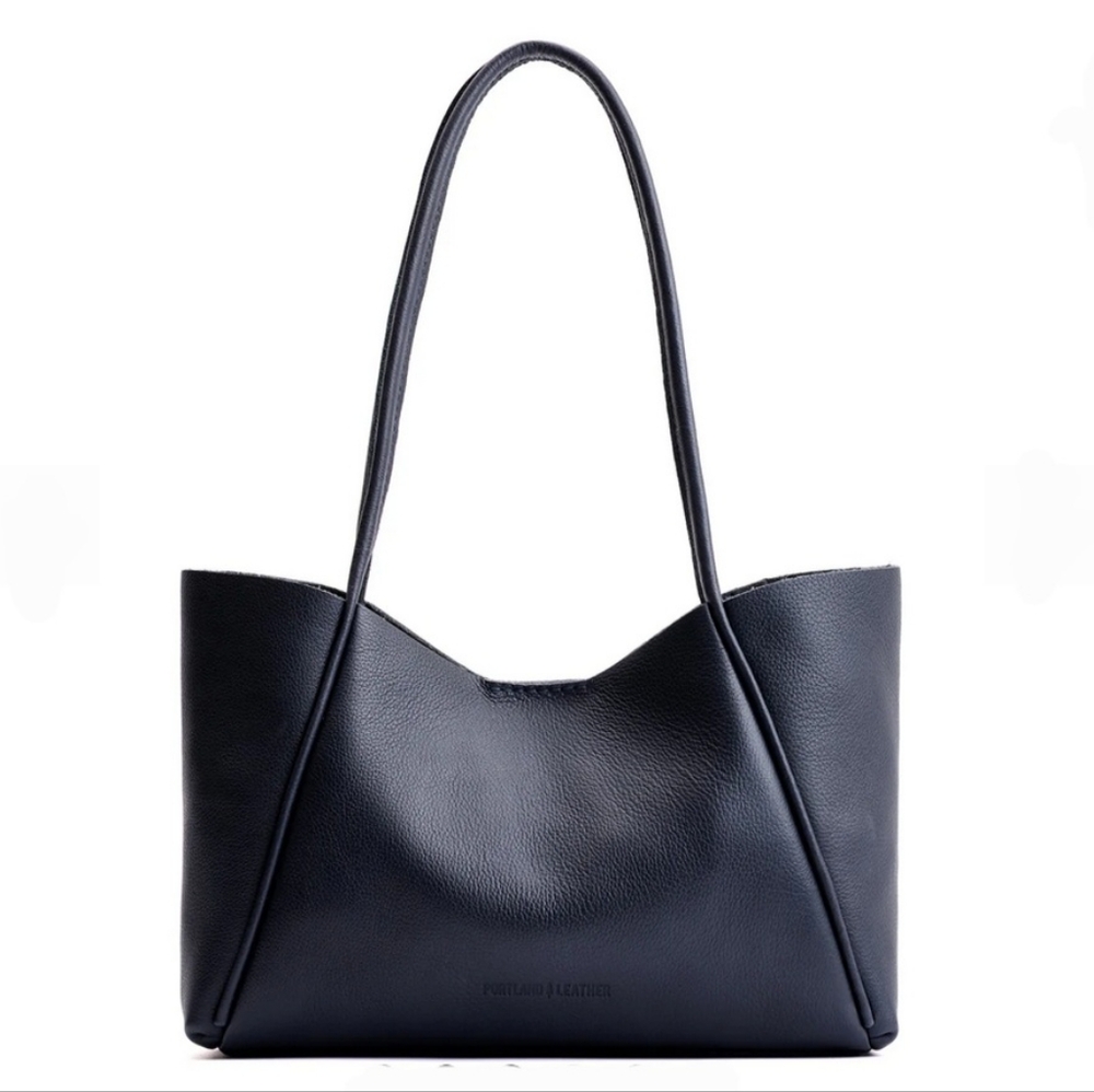 Portland Leather Blue Verona Tote Medium Midnight Owl